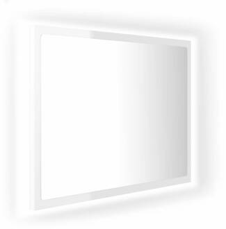 vidaXL Badkamerspiegel LED 60x8,5x37 cm acryl hoogglans wit