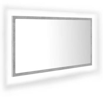 vidaXL Badkamerspiegel LED 80x8,5x37 cm acryl betongrijs