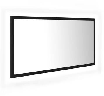 vidaXL Badkamerspiegel LED 90x8,5x37 cm acryl zwart