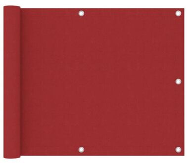 vidaXL Balkonscherm 75x500 cm oxford stof rood