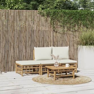 vidaXL Bamboe Tuinset - Elegant - Loungeset 55x65x30 cm - Duurzaam materiaal Bruin