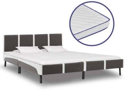 vidaXL Bed met traagschuim matras kunstleer 180x200 cm