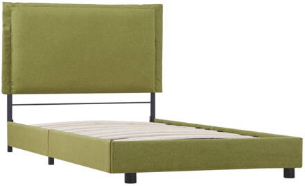 vidaXL Bedframe stof groen 90x200 cm