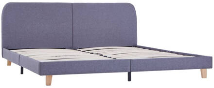 vidaXL Bedframe stof lichtgrijs 160x200 cm