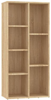 vidaXL Boekenkast 50x25x106 cm bewerkt hout sonoma eikenkleurig Bruin