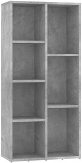 vidaXL Boekenkast 50x25x106 cm spaanplaat betongrijs