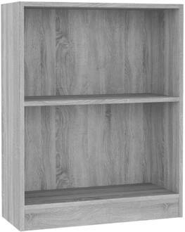 vidaXL Boekenkast 60x24x74,5 cm bewerkt hout grijs sonoma eikenkleurig