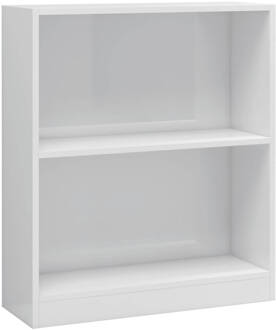 vidaXL Boekenkast 60x24x74,5 cm bewerkt hout hoogglans wit