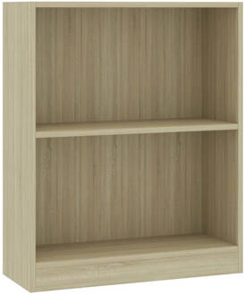 vidaXL Boekenkast 60x24x74,5 cm bewerkt hout sonoma eikenkleurig Bruin