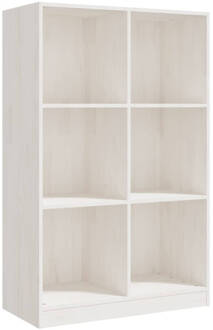 vidaXL Boekenkast 70x33x110 cm massief grenenhout wit