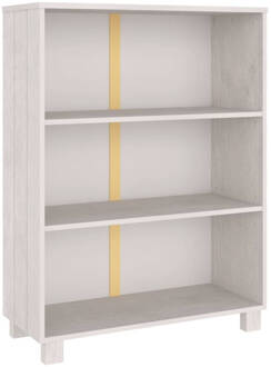 vidaXL Boekenkast 85x35x112 cm massief grenenhout wit