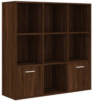 vidaXL Boekenkast 98x30x98 cm bruineikenkleurig