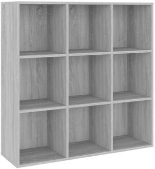 vidaXL Boekenkast 98x30x98 cm grijs sonoma eikenkleurig