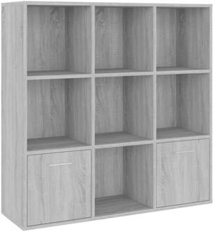 vidaXL Boekenkast 98x30x98 cm grijs sonoma eikenkleurig