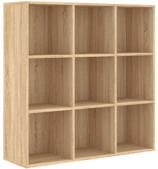 vidaXL Boekenkast 98x30x98 cm spaanplaat sonoma eikenkleurig Bruin