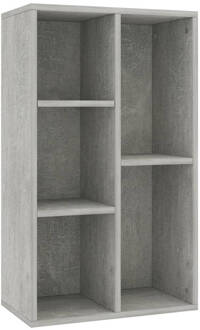 vidaXL Boekenkast/dressoir 50x25x80 cm spaanplaat betongrijs