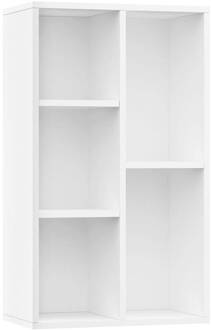 vidaXL Boekenkast/dressoir 50x25x80 cm spaanplaat wit