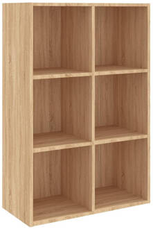 vidaXL Boekenkast/dressoir 66x30x97,8cm bewerkt hout sonoma eikenkleur Bruin