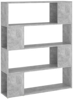 vidaXL Boekenkast/kamerscherm 100x24x124 cm betongrijs