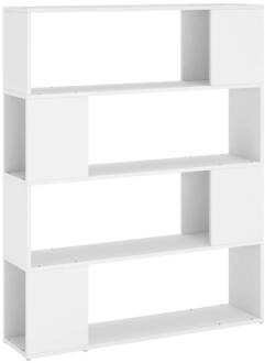 vidaXL Boekenkast/kamerscherm 100x24x124 cm wit