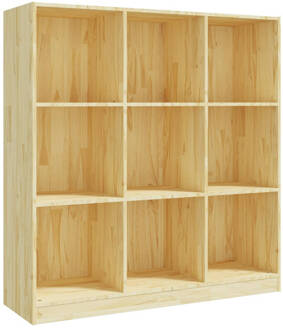 vidaXL Boekenkast/kamerscherm 104x33,5x110 cm massief grenenhout Bruin