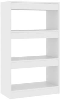 vidaXL Boekenkast/kamerscherm 60x30x103 cm spaanplaat wit