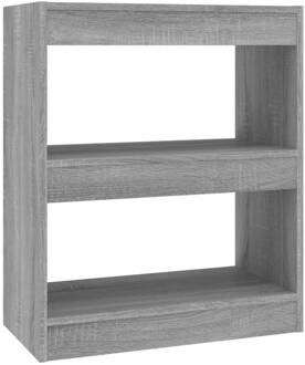 vidaXL Boekenkast/kamerscherm 60x30x72 cm grijs sonoma eikenkleurig