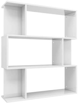 vidaXL Boekenkast/kamerscherm 80x24x96 cm hoogglans wit