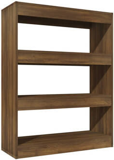 vidaXL Boekenkast/kamerscherm 80x30x103 cm bewerkt hout bruineiken