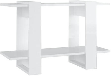 vidaXL Boekenkast/kamerscherm 80x30x51 cm hoogglans wit