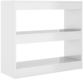 vidaXL Boekenkast/kamerscherm 80x30x72 cm hoogglans wit