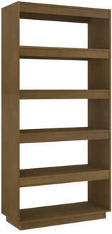 vidaXL Boekenkast/kamerscherm 80x35x167 cm grenenhout honingbruin