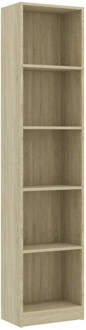 vidaXL Boekenkast met 5 schappen 40x24x175 cm bewerkt hout sonoma eik Beige