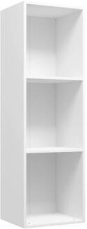 vidaXL Boekenkast/tv-meubel 36x30x114 cm bewerkt hout wit