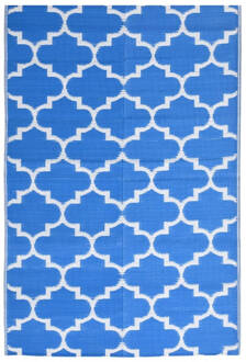 vidaXL Buitenkleed 190x290 cm polypropeen blauw