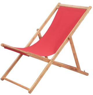 vidaXL Campingstoel - The Living Store - Strandstoelen - 60x98.5/100/106 cm - Inklapbaar en verstelbaar Rood
