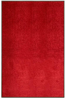 vidaXL Deurmat wasbaar 120x180 cm rood