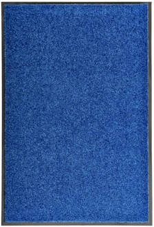 vidaXL Deurmat wasbaar 60x90 cm blauw