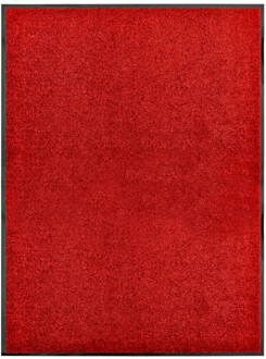 vidaXL Deurmat wasbaar 90x120 cm rood