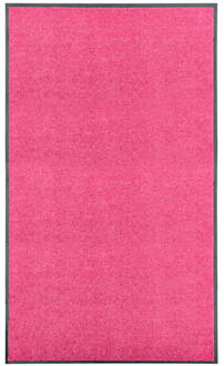 vidaXL Deurmat wasbaar 90x150 cm roze