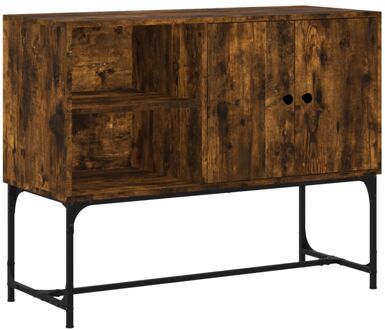 vidaXL Dressoir 100x40x79,5 cm bewerkt hout gerookt eikenkleurig