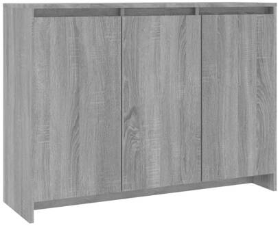 vidaXL Dressoir 102x33x75 cm spaanplaat grijs sonoma eikenkleurig