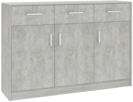 vidaXL Dressoir 110x34x75 Cm Spaanplaat Betongrijs