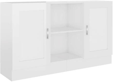 vidaXL Dressoir 120x30,5x70 cm spaanplaat hoogglans wit