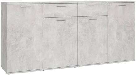 vidaXL Dressoir 160x36x75 cm spaanplaat betongrijs