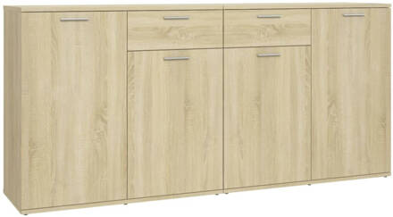 vidaXL Dressoir 160x36x75 cm spaanplaat sonoma eikenkleurig Bruin