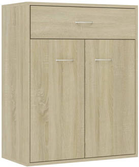 vidaXL Dressoir 60x30x75 cm spaanplaat sonoma eikenkleurig Bruin