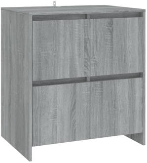 vidaXL Dressoir 70x41x75 cm spaanplaat grijs sonoma eikenkleurig