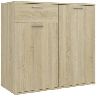 vidaXL Dressoir 80x36x75 cm spaanplaat sonoma eikenkleurig Bruin