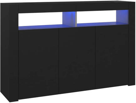 vidaXL Dressoir Zwart 115.5 x 30 x 75 cm